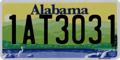 AL license plate 1AT3031