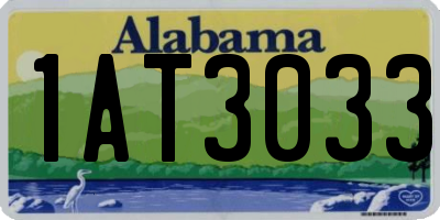 AL license plate 1AT3033