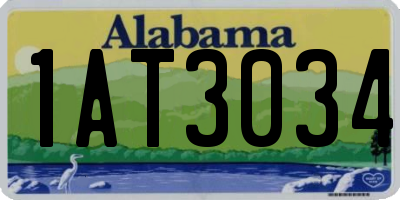 AL license plate 1AT3034