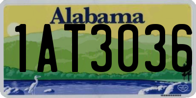 AL license plate 1AT3036
