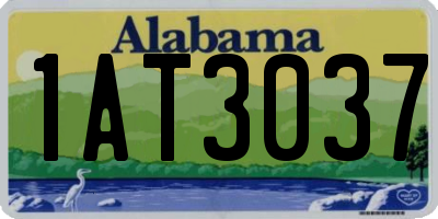 AL license plate 1AT3037