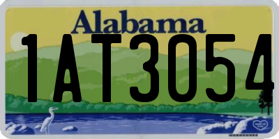 AL license plate 1AT3054