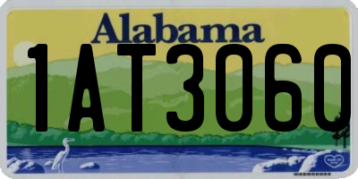 AL license plate 1AT3060