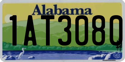 AL license plate 1AT3080