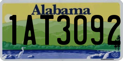 AL license plate 1AT3092