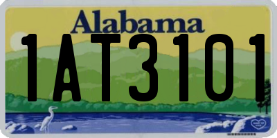 AL license plate 1AT3101
