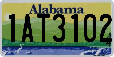 AL license plate 1AT3102