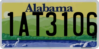 AL license plate 1AT3106