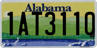 AL license plate 1AT3110