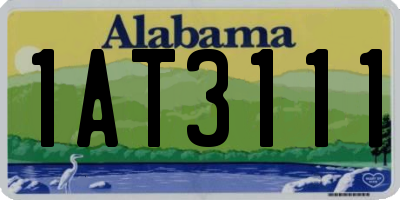 AL license plate 1AT3111