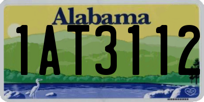 AL license plate 1AT3112