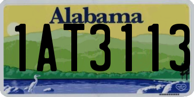 AL license plate 1AT3113