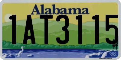 AL license plate 1AT3115