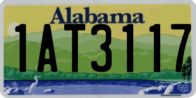 AL license plate 1AT3117
