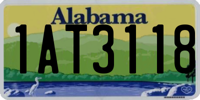 AL license plate 1AT3118