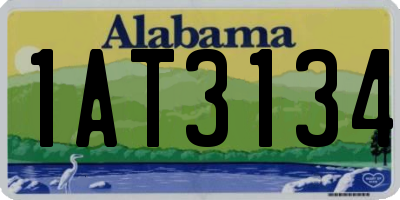 AL license plate 1AT3134
