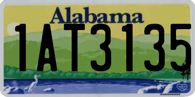AL license plate 1AT3135