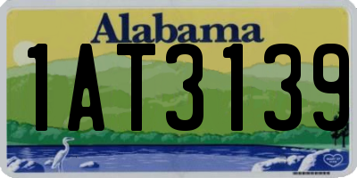 AL license plate 1AT3139