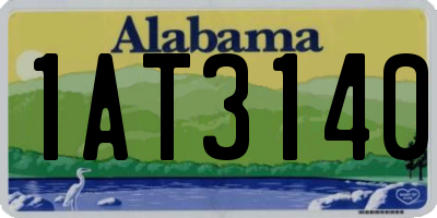 AL license plate 1AT3140