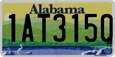 AL license plate 1AT3150