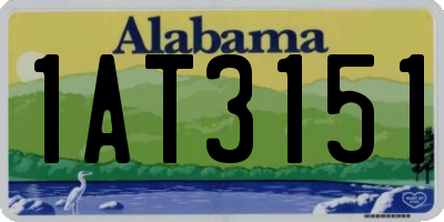 AL license plate 1AT3151