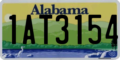 AL license plate 1AT3154