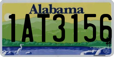 AL license plate 1AT3156