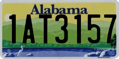 AL license plate 1AT3157