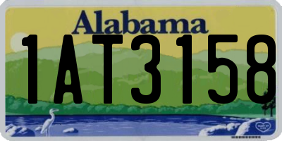 AL license plate 1AT3158