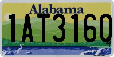 AL license plate 1AT3160