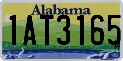 AL license plate 1AT3165