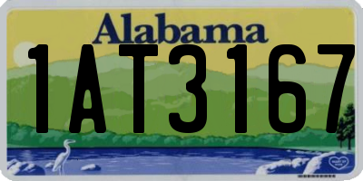 AL license plate 1AT3167