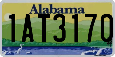 AL license plate 1AT3170