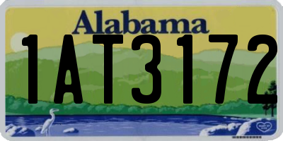 AL license plate 1AT3172