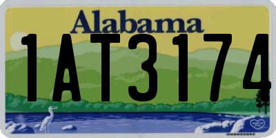 AL license plate 1AT3174