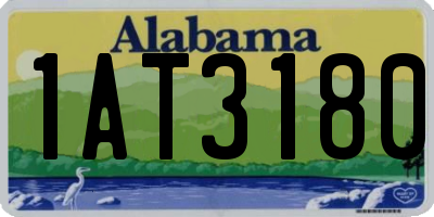 AL license plate 1AT3180