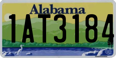 AL license plate 1AT3184