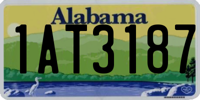 AL license plate 1AT3187