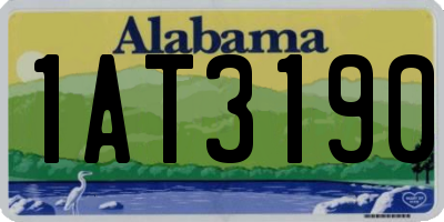 AL license plate 1AT3190