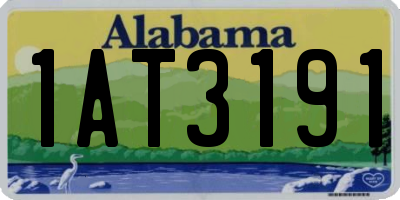 AL license plate 1AT3191