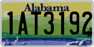 AL license plate 1AT3192
