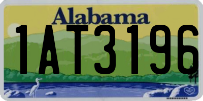 AL license plate 1AT3196