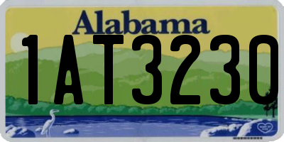 AL license plate 1AT3230