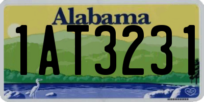 AL license plate 1AT3231