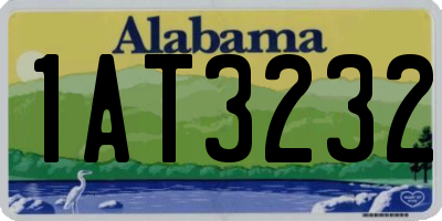 AL license plate 1AT3232