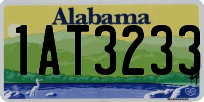 AL license plate 1AT3233