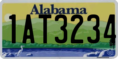 AL license plate 1AT3234