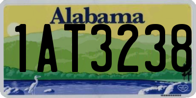 AL license plate 1AT3238