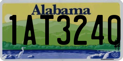 AL license plate 1AT3240