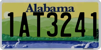 AL license plate 1AT3241